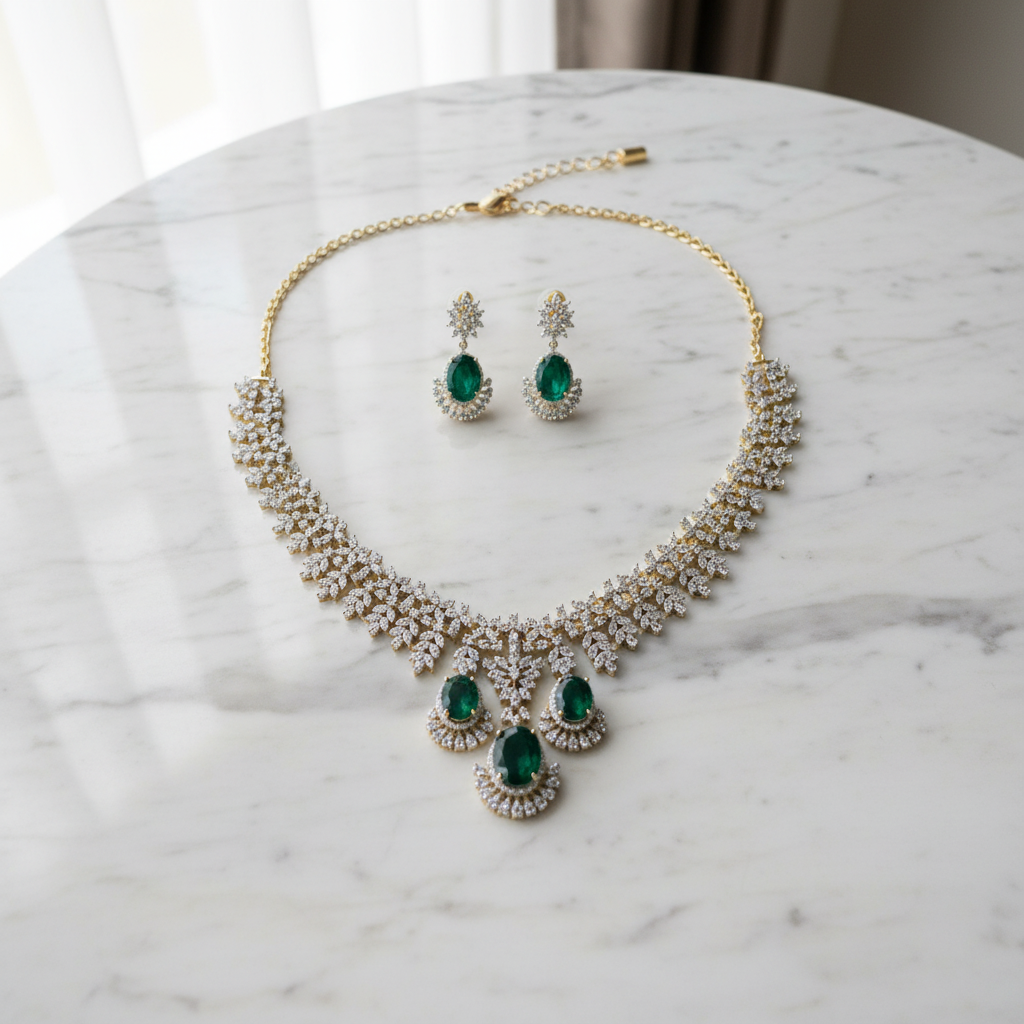 Dark Green Set - Marble Table