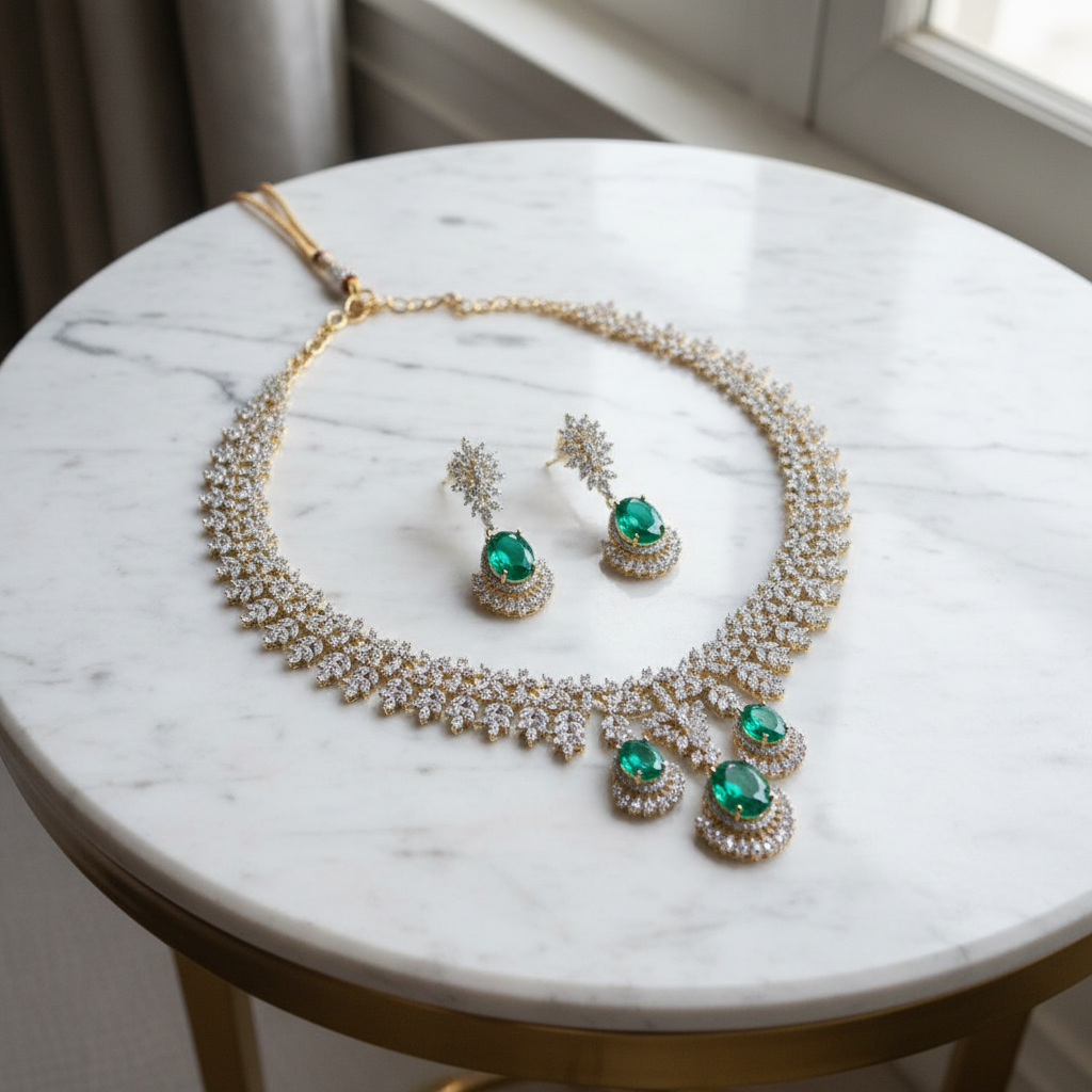 Emerald Set - Marble Table