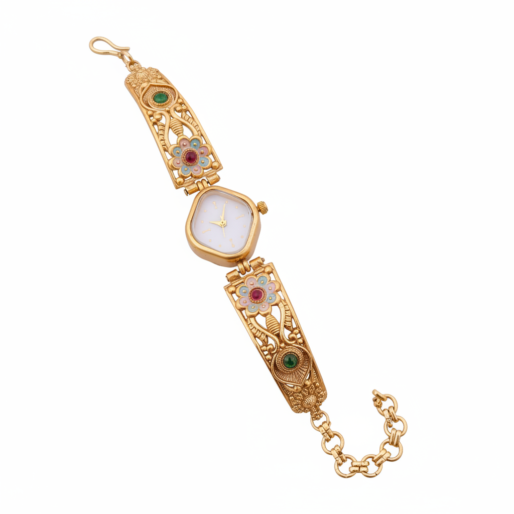 High Gold Antique Watch – White Background
