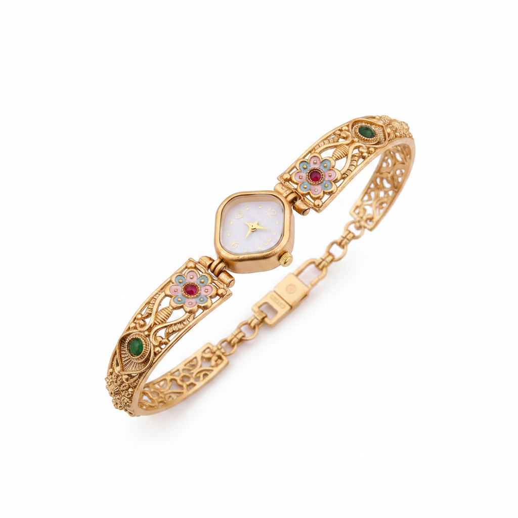 High Gold Antique Watch – White Background