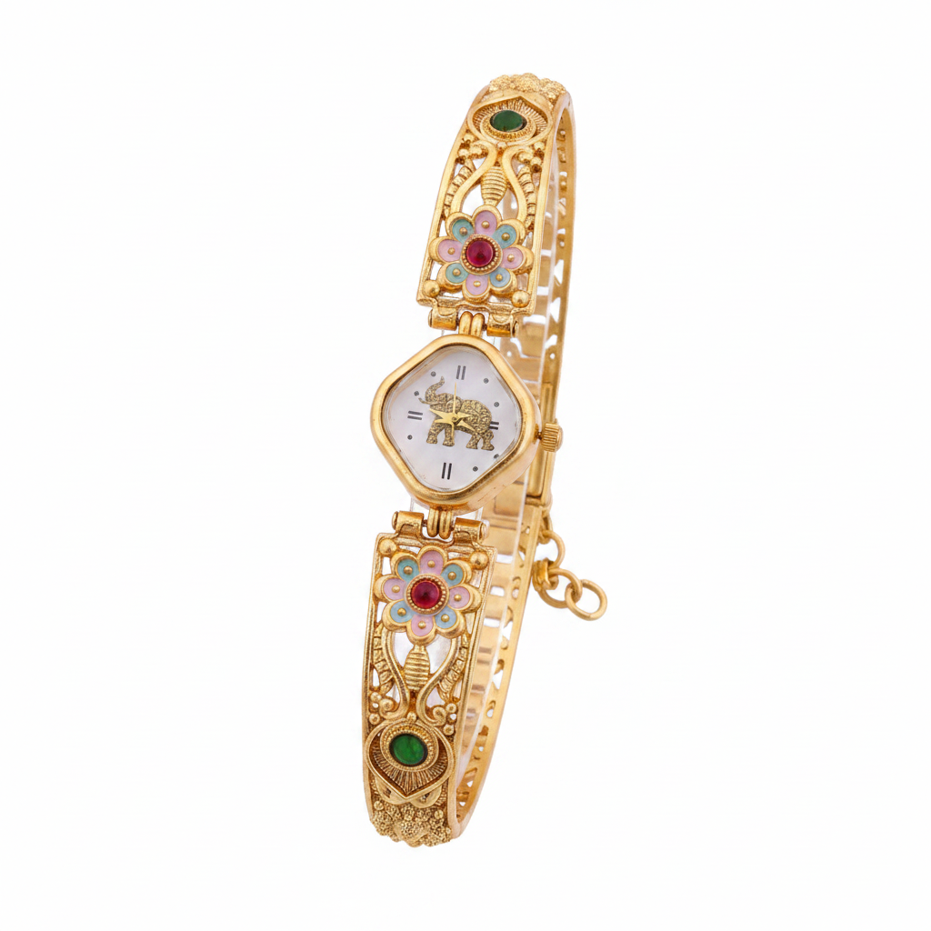 High Gold Antique Watch – White Background