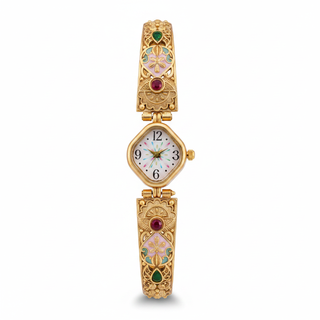 High Gold Antique Watch – White Background
