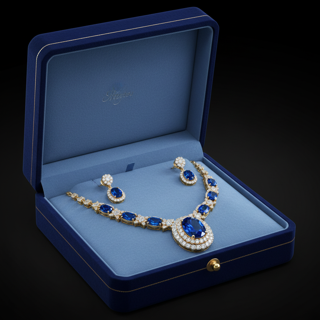 Red Kundan Necklace Set - Gift Box