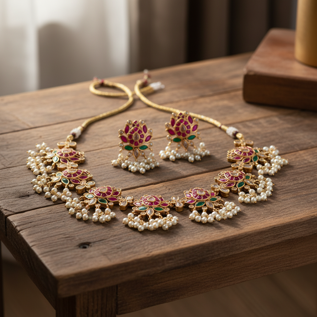 On Wooden Table